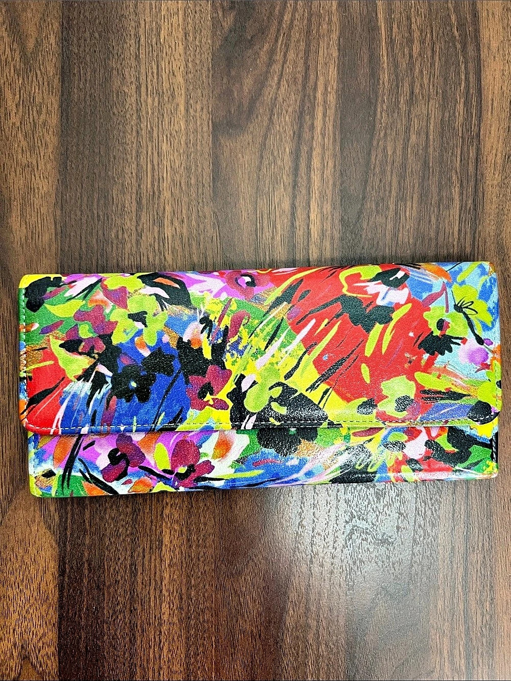 HOBO Floral Trifold Clutch Wallet